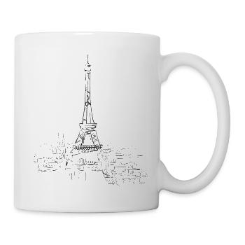 Paris contour picture - Mug - white - Right