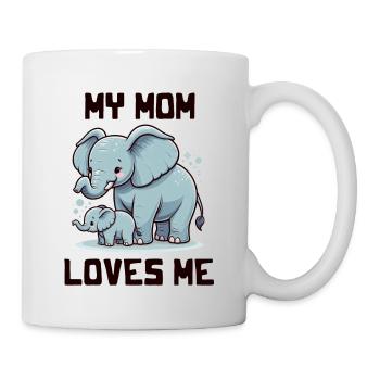 My Mom Loves Me - Baby Sayings - Meine Mutter lieb - Tasse - Weiß - Rechts
