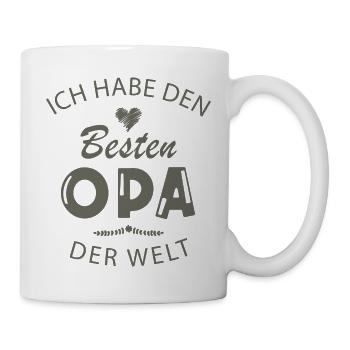 Bester Opa der Welt - Tasse - Weiß - Rechts