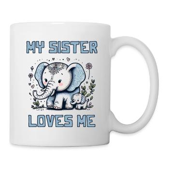 Ma sœur m’aime - Dictons de bébé - Meine Schweste - Mug blanc - blanc - Droite