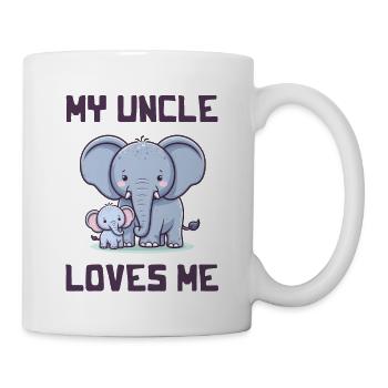 My Uncle Loves Me - Baby Sayings - Mein Onkel lieb - Tasse - Weiß - Rechts