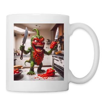 Gemüse Untergang Apocalypse Monster Pfeffer - Tasse - Weiß - Rechts