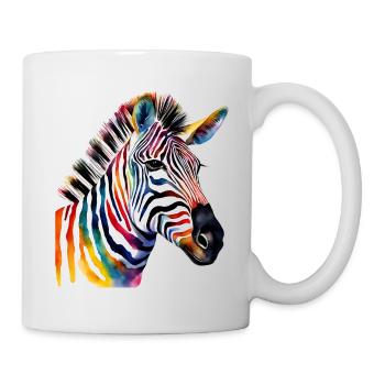 Bunt wie ein Zebra – Hochsensibel und stolz! - Tasse - Weiß - Rechts