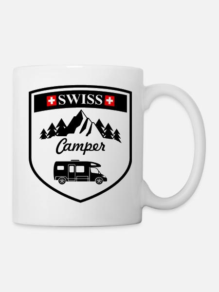 Profile Swiss camper black - Mug - white