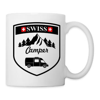 Fourgon Swiss camper noir - Mug blanc - blanc - Droite