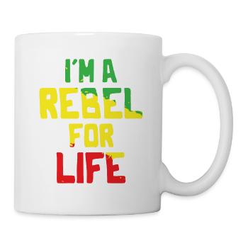 Reggae Music - I ́m a Rebel for Life - Mug - white - Right