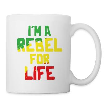 Reggae Music - I ́m a Rebel for Life - Mug - white - Right