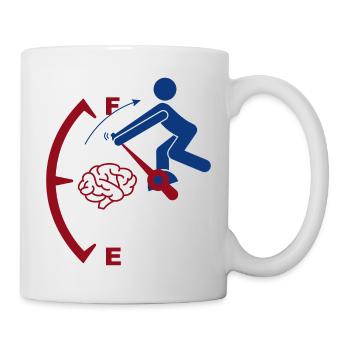 « Carburant cerveau chargé » - Mug blanc - blanc - Droite