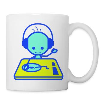 Mignon Table de mixage DJ Fort Fun Musique Fête Club Fun - Mug blanc - blanc - Droite
