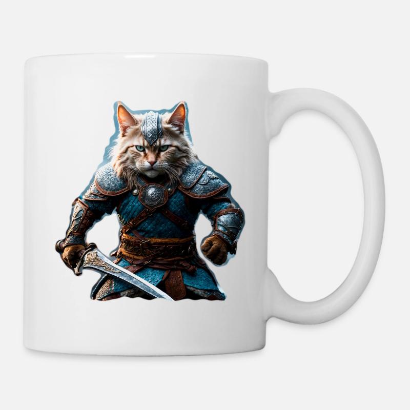 Chat viking - Mug blanc - blanc