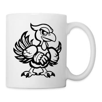 truthuhn comic - Tasse - Weiß - Rechts