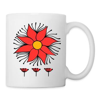 Fantaisie de fleur - Mug blanc - blanc - Droite