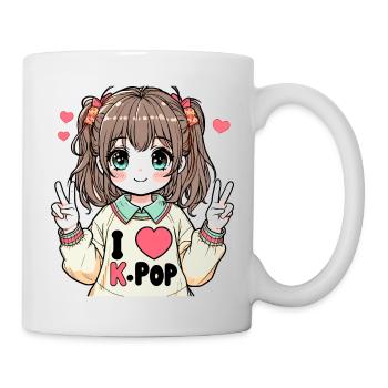 K-Pop: Ich liebe K-POP - Tasse - Weiß - Rechts