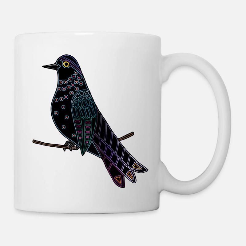 Bunter Vogel - Tasse - Weiß