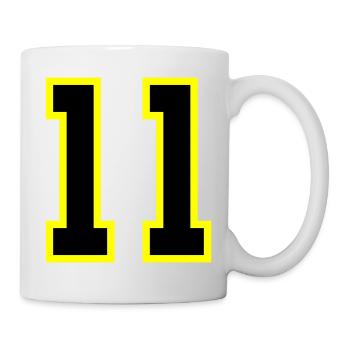 Maillot à 11 numéros - Mug blanc - blanc - Droite