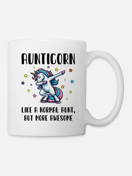 Aunticorn - Som en vanlig tante, men mer fantastisk - Kopp - hvit