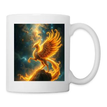 Fire Phoenix in the Star Nebula - Mug - white - Right