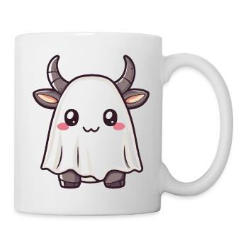 Bull Halloween Comic Ghost - Mug - white - Right