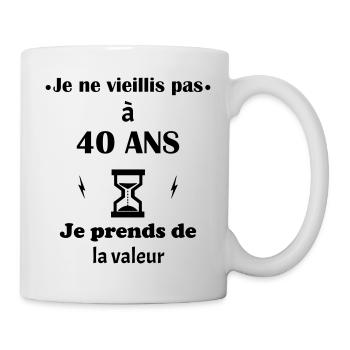 je ne vieillis pas 40 ans cadeau Anniversaire 40 - Mug blanc - blanc - Droite