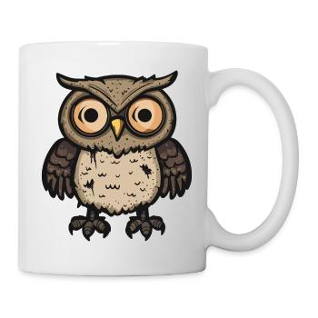 Eule Halloween Lustig Zombie - Tasse - Weiß - Rechts