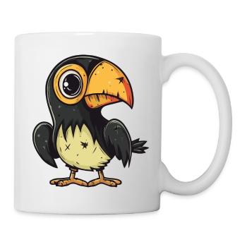 Toucan oiseau Halloween Drôle Zombie - Mug blanc - blanc - Droite