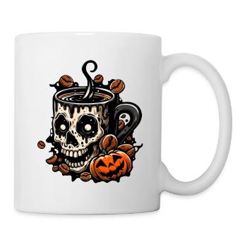 Skull Coffee Mug Halloween - Mug - white - Right