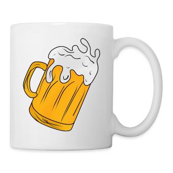 Beer Drinking Beer Mug Beer Glass Measure - Mug - white - Right