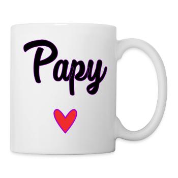PAPY. PAPA. FÊTE DES PÈRES. BONNE FÊTE PAPA - Mug blanc - blanc - Droite
