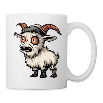 Chèvre de montagne Halloween Bande dessinée drôle - Mug blanc - blanc - Droite