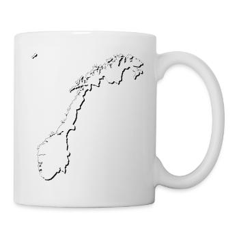 Norway map as outline - Mug - white - Right