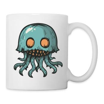Méduse Halloween Bande dessinée drôle - Mug blanc - blanc - Droite