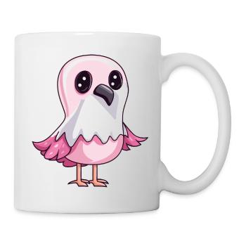 Flamingo Halloween Lustig Geist - Tasse - Weiß - Rechts
