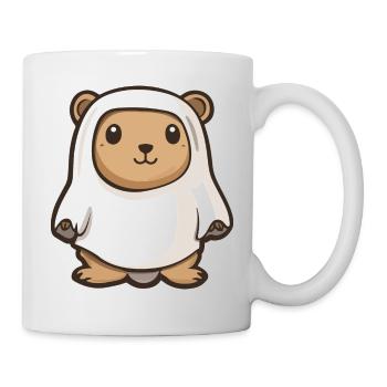Biber Halloween Lustig Geist - Tasse - Weiß - Rechts
