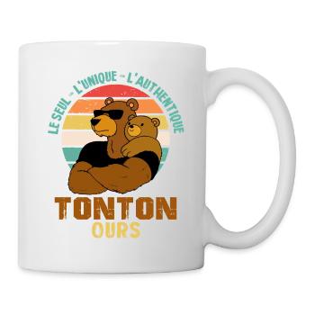 LE SEUL L Unique L AUTHENTIQUE cadeau TONTON OURS - Mug blanc - blanc - Droite