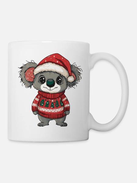 Koala Weihnachten Comic - Tasse - Weiß
