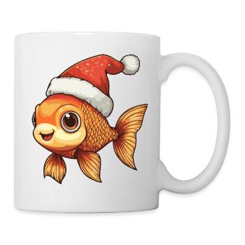 Bande dessinée de Noël Goldfish - Mug blanc - blanc - Droite