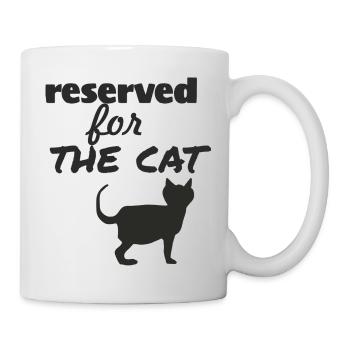 Réservé au chat - Mug blanc - blanc - Droite
