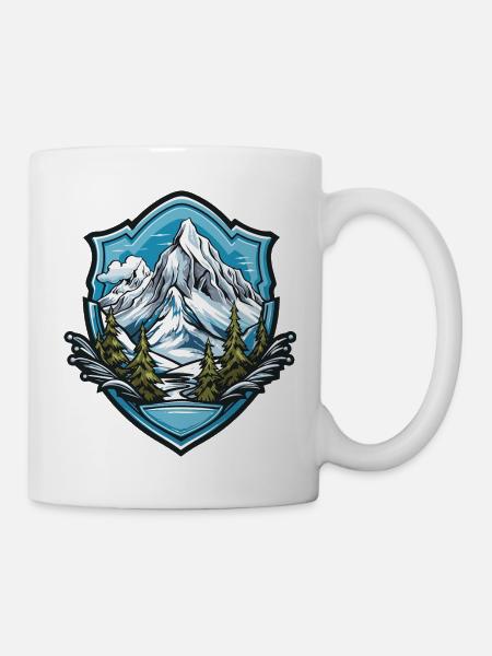 berge mountains - Tasse - Weiß