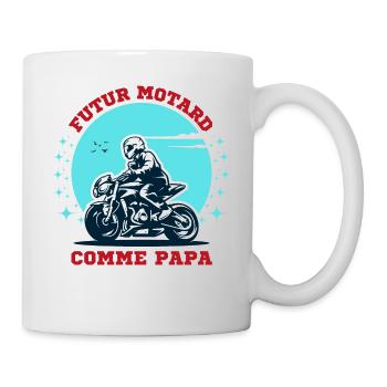 Futur Motard Comme Papa - Mug blanc - blanc - Droite