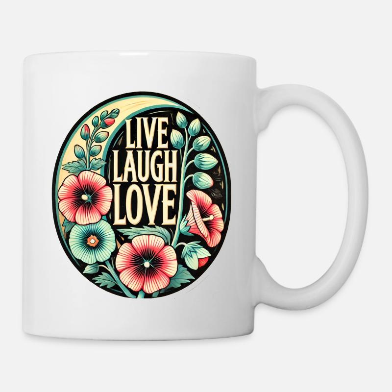 Lebe Lachen, Liebe - Tasse - Weiß