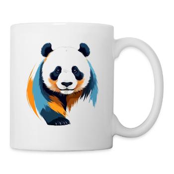 Panda Vektor Kunst mit lebendigen Farben Illustration - Tasse - Weiß - Rechts