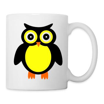 Hibou - Mug blanc - blanc - Droite