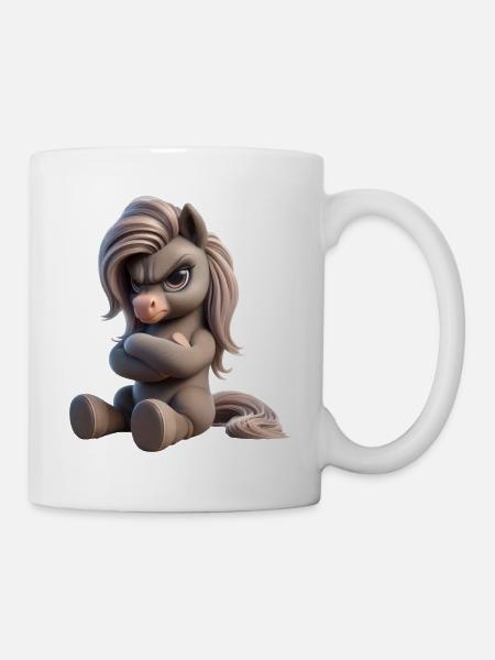 Poney grim 1 - Mug blanc - blanc