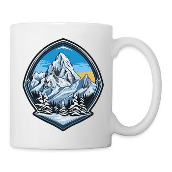 Berge - Tasse - Weiß - Rechts