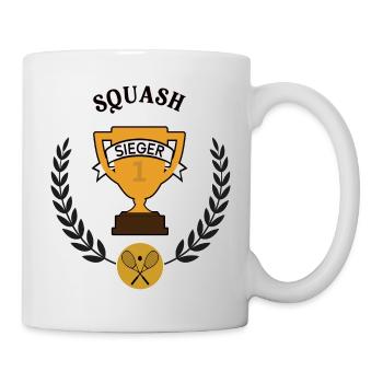 Squash Sieger Squasher Spieler Team Sieg Turnier - Tasse - Weiß - Rechts