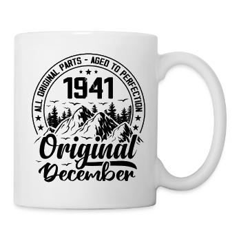 1941 Dezember Original 83 Jahre altes Geburtstagsgeschenk - Tasse - Weiß - Rechts