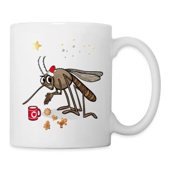 Un moustique attend Noël avec impatience - Mug blanc - blanc - Droite