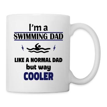 Ich bin ein Schwimm Papa - Tasse - Weiß - Rechts