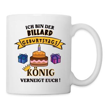 Billardspieler Geburtstag Billardspieler Geb Spiel - Tasse - Weiß - Rechts