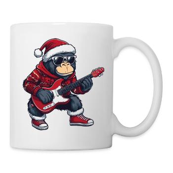 Gorilla Christmas Rocker Guitar - Mug - white - Right